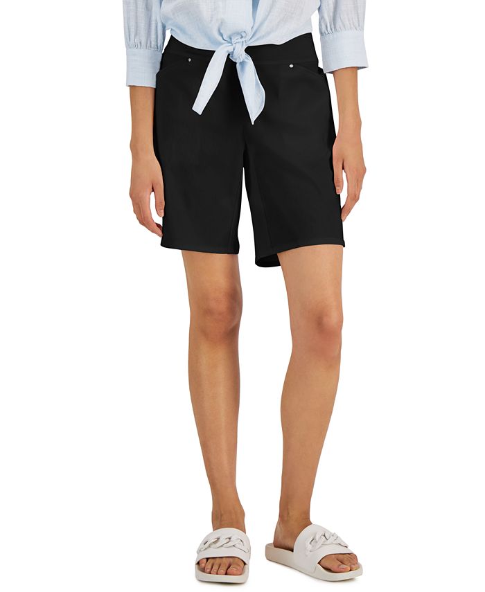INC International Concepts INC Womens Black Curvy Pocket Detail Bermuda  Shorts Size: 4