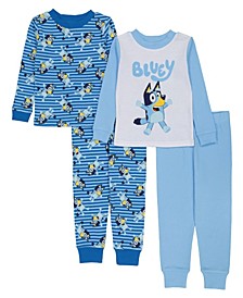 Toddler Boys Bluey Pajamas, 4 Piece Set