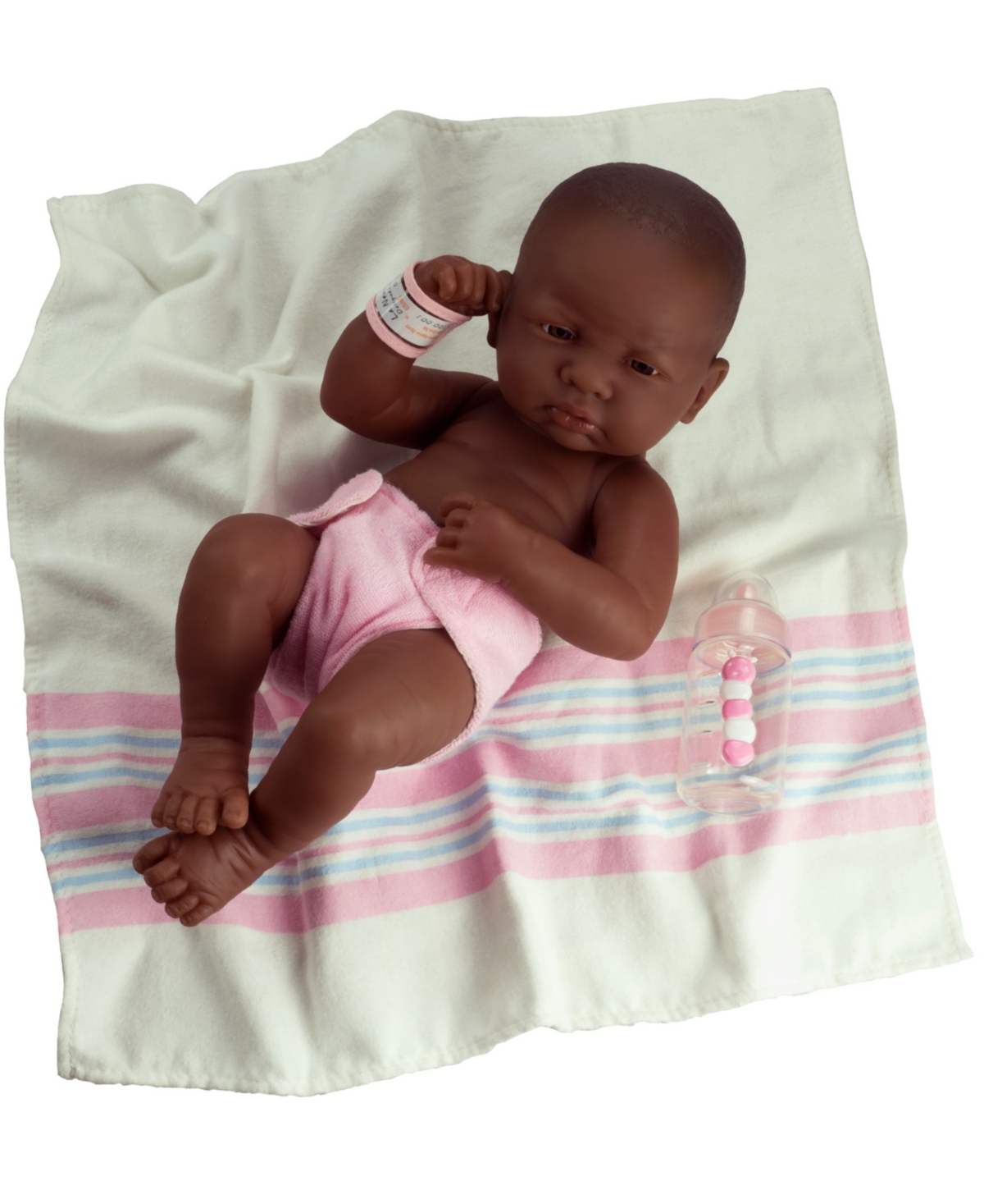 Shop Jc Toys La Newborn First Day 14" African American Real Girl Baby Doll In African American Girl - Pink