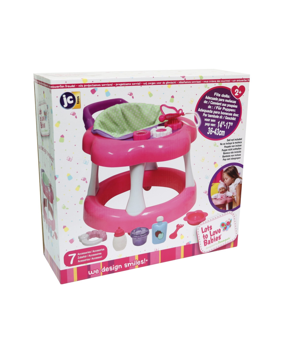 JC TOYS FOR KEEPS PLAYTIME! BABY DOLL WALKER GIFT SET 