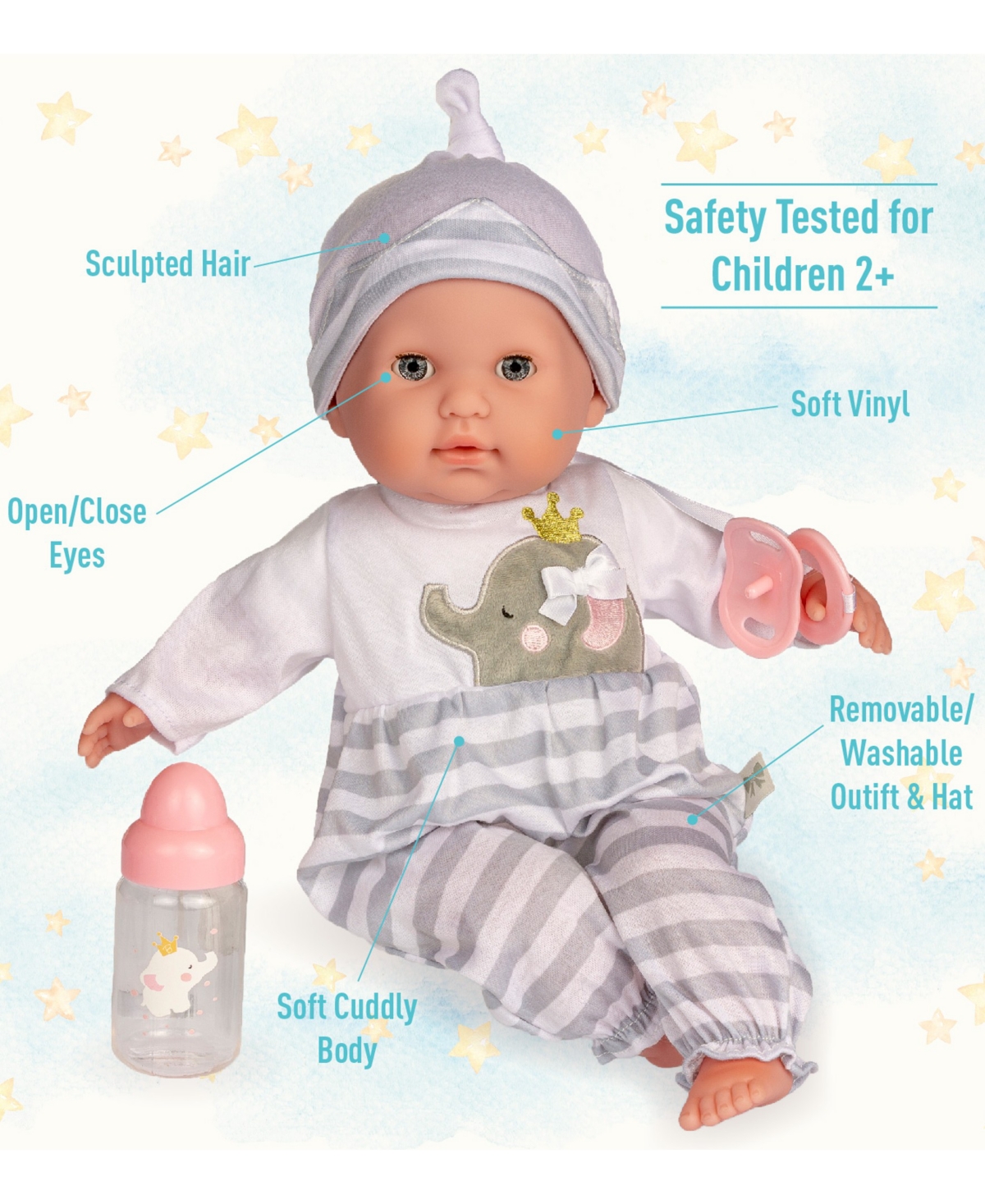 Shop Jc Toys Berenguer Boutique 15" Soft Body Baby Doll Purple Outfit In Single Doll - Purple