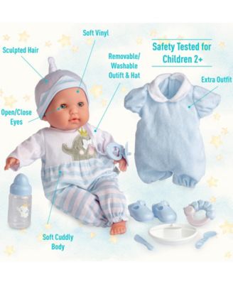 Berenguer Boutique 15" Soft Body Baby Doll Blue Outfit