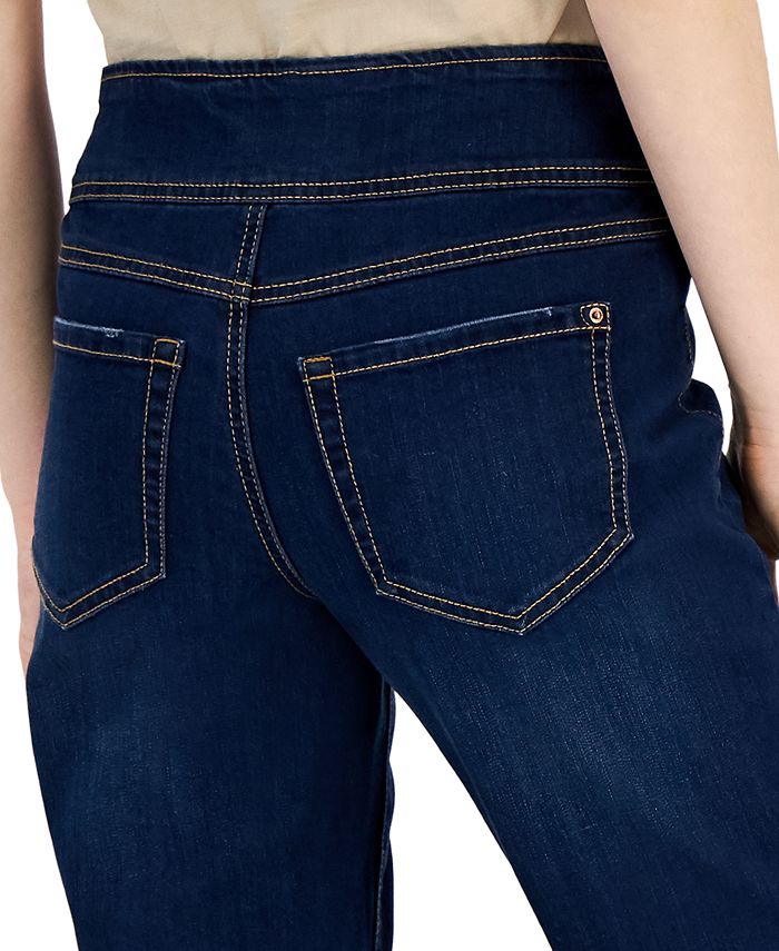 INC International Concepts Women's Lace up Pull on Skinny Jeans Blue Size 0 main image 1