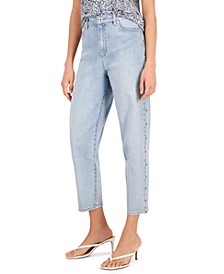 Women's High Rise Studded Cropped Mom Jeans, Created for Macy's