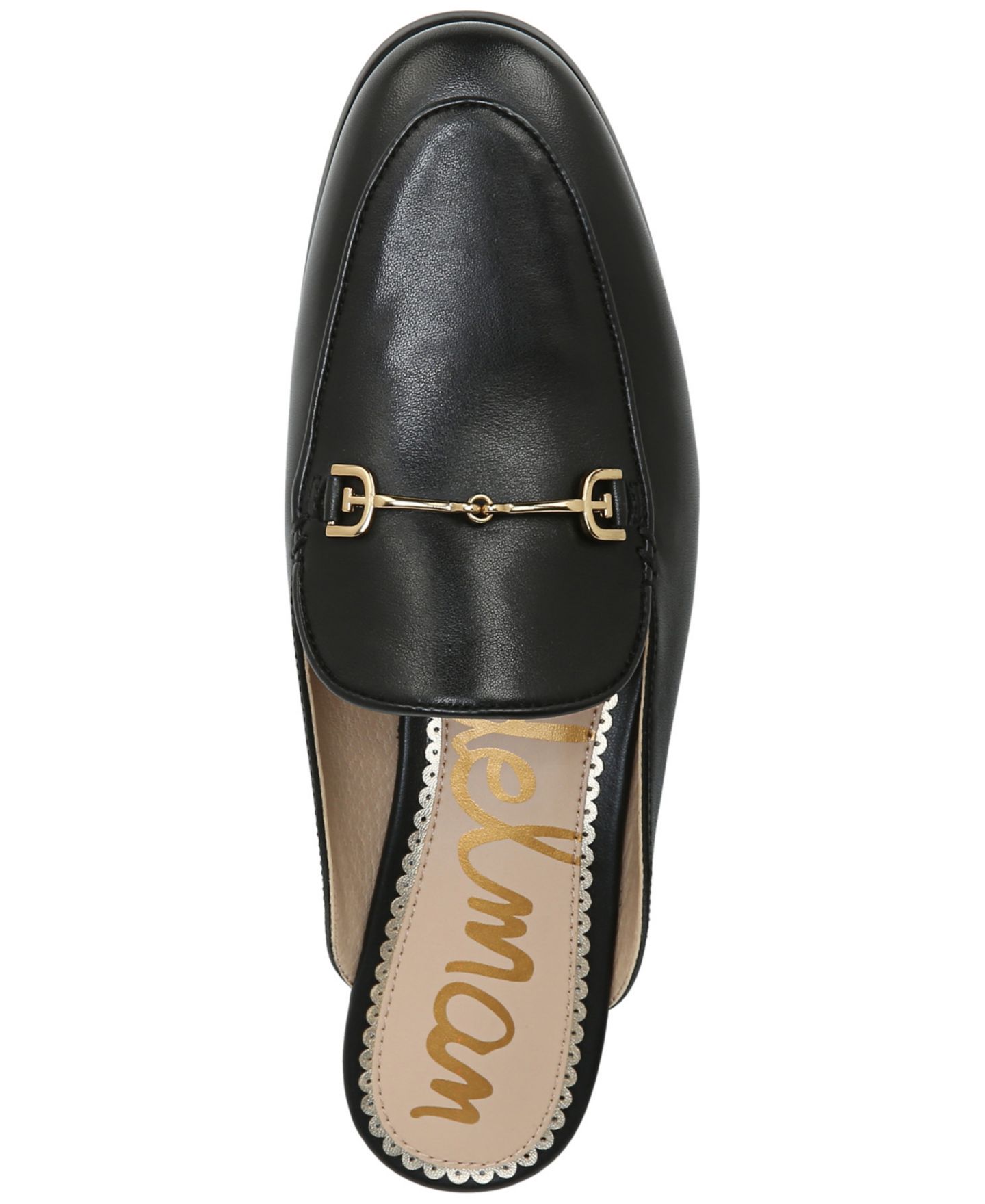 Женские сабо Sam Edelman Linnie Bit Slip-On Mules, цвет: Чёрный кожаный — фото 7