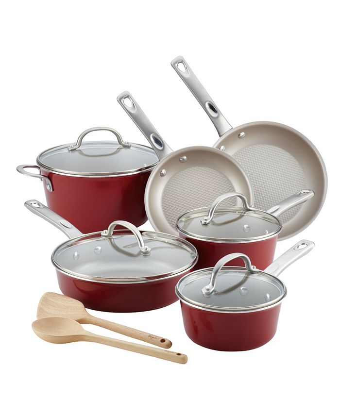 Ayesha Curry - Home Collection 12-Pc. Porcelain Enamel Non-Stick Cookware Set