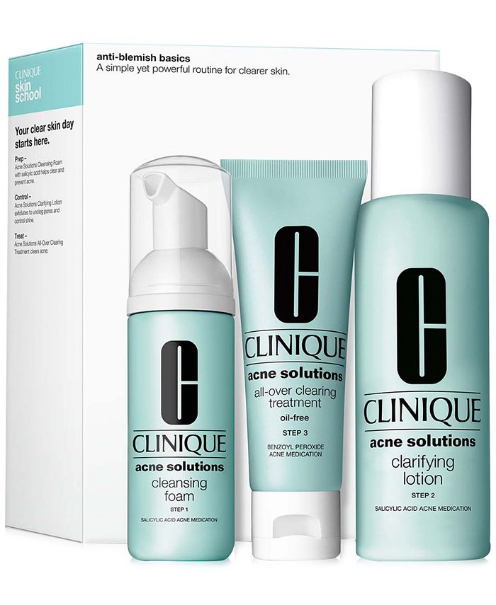Oude tijden warm Winderig Clinique 3-Pc. Acne Basics Acne Solutions Skincare Set & Reviews - Beauty  Gift Sets - Beauty - Macy's