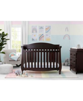 Delta Children - Chestopher 3pc Bedroom Set in Dark Chocolate (Crib, Dresser & Changing Topper)