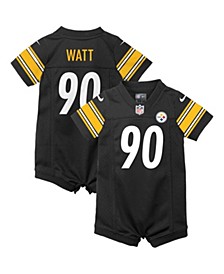 Infant T.J. Watt Black Pittsburgh Steelers Game Romper Jersey