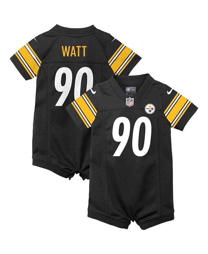 Nike Infant T.J. Watt Black Pittsburgh Steelers Game Romper Jersey - Macy's