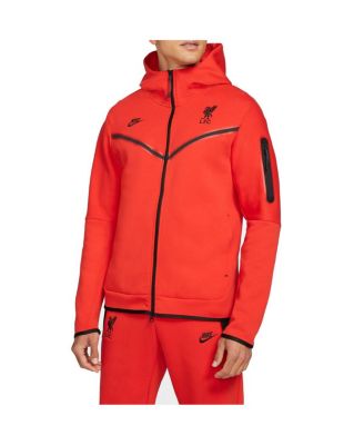 トップス nike tech fleece lfc red Nike Men's Red Liverpool Tech Fleece Windrunner Full-Zip