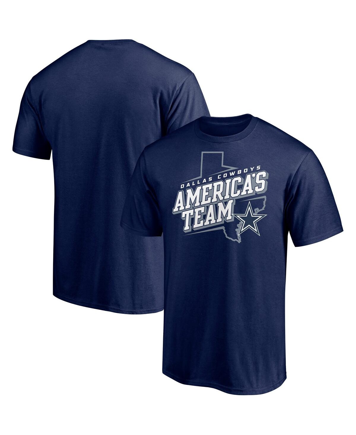 Men'sDallas Cowboys Hometown Collection State Shape T-shirt - Navy