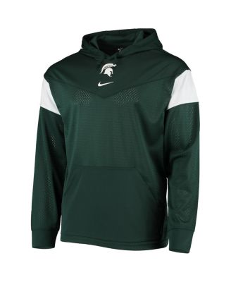 Men's Green Michigan State Spartans Sideline Jersey Pullover Hoodie