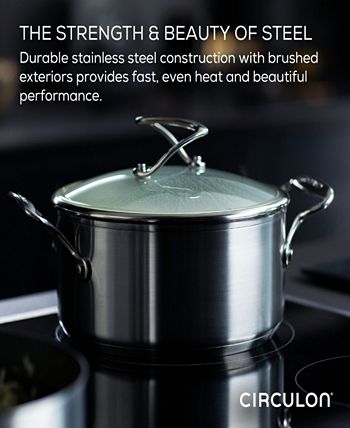 Circulon SteelShield S-Series Stainless Steel Nonstick Frying Pan Set,  2-Piece, Silver - Macy's