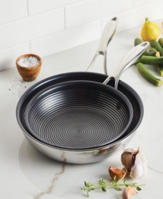 SteelShield C-Series Tri-Ply Clad Nonstick Frying Pan Set, 2-Piece, Silver