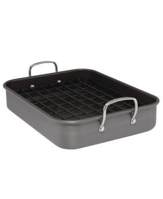Hard-Anodized Non-Stick 12" x 16" Roaster & Dual-Height Rack