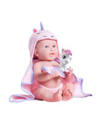 La Newborn 17" All Vinyl Real Girl Unicorn Baby Doll