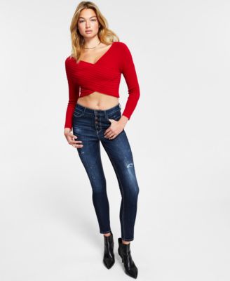 guess button fly jeans