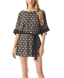 Logo Printed Belted Cover-Up