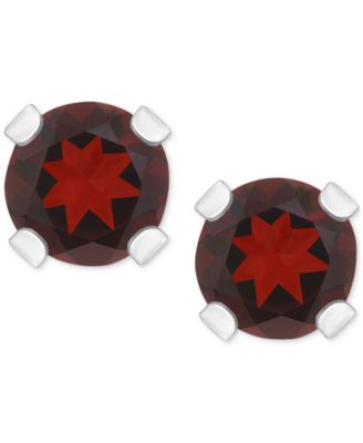 Rhodolite Garnet Stud Earrings (1/4 ct. t.w.) in 14k White or Yellow Gold (Also in Citrine, Sky Blue Topaz, Peridot & Opal)