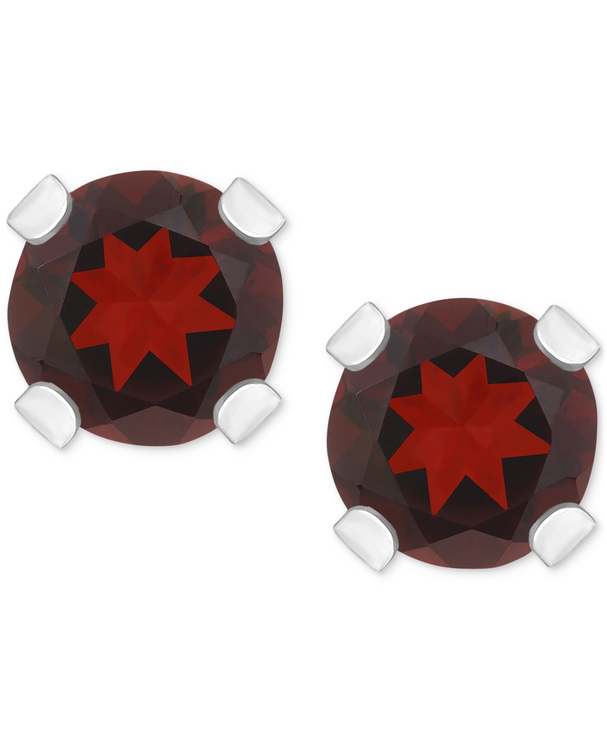 Macy's Rhodolite Garnet Stud Earrings (1/4 Ct. T.w.) In 14k White Or Yellow Gold (also In Citrine, Sky Blue In Amethyst,yellow Gold