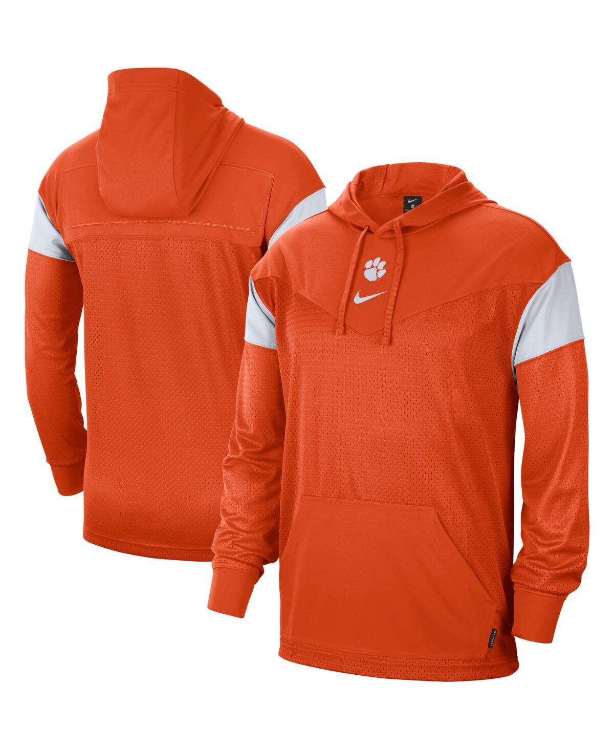 Shop Nike Men's Orange Clemson Tigers Sideline Jersey Pullover Hoodie