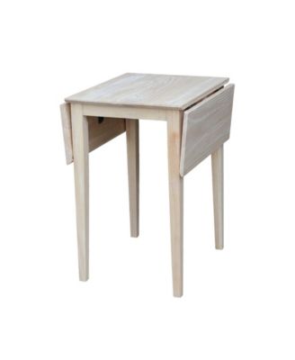 Small Drop Leaf Dining Table with 2 Splat Back Chairs, 3 Piece Dining Set