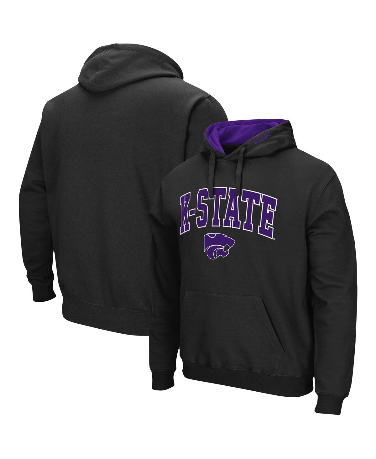 Shop Colosseum Men's Black Kansas State Wildcats Arch Logo 3.0 Pullover Hoodie