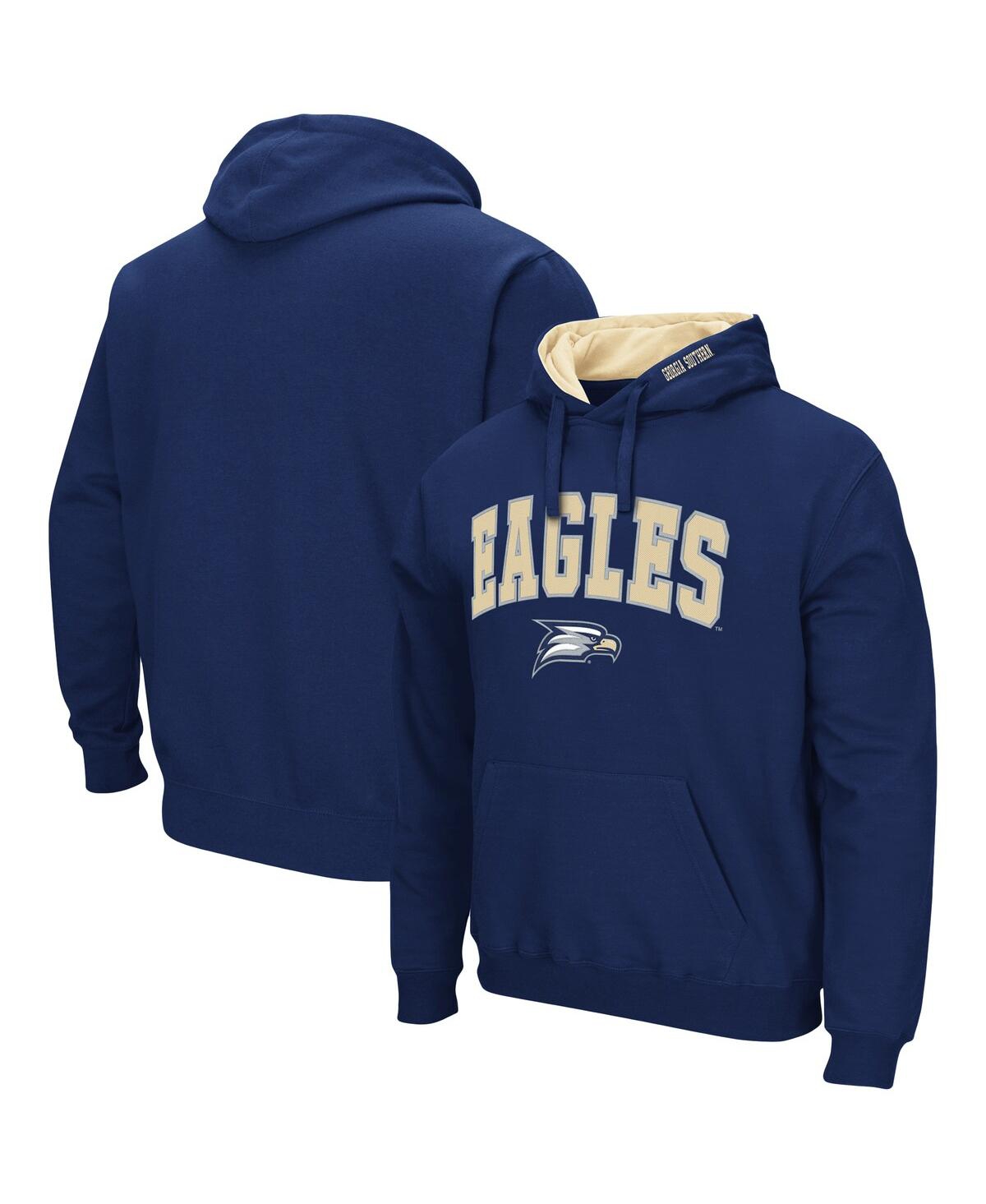 Colosseum Navy Georgia Southern Eagles Arch And Logo Pullover Hoodie In Navy