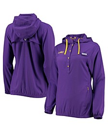 Women's Purple LSU Tigers Tamiami Sun-Protection Omni-Wick Pullover Hoodie