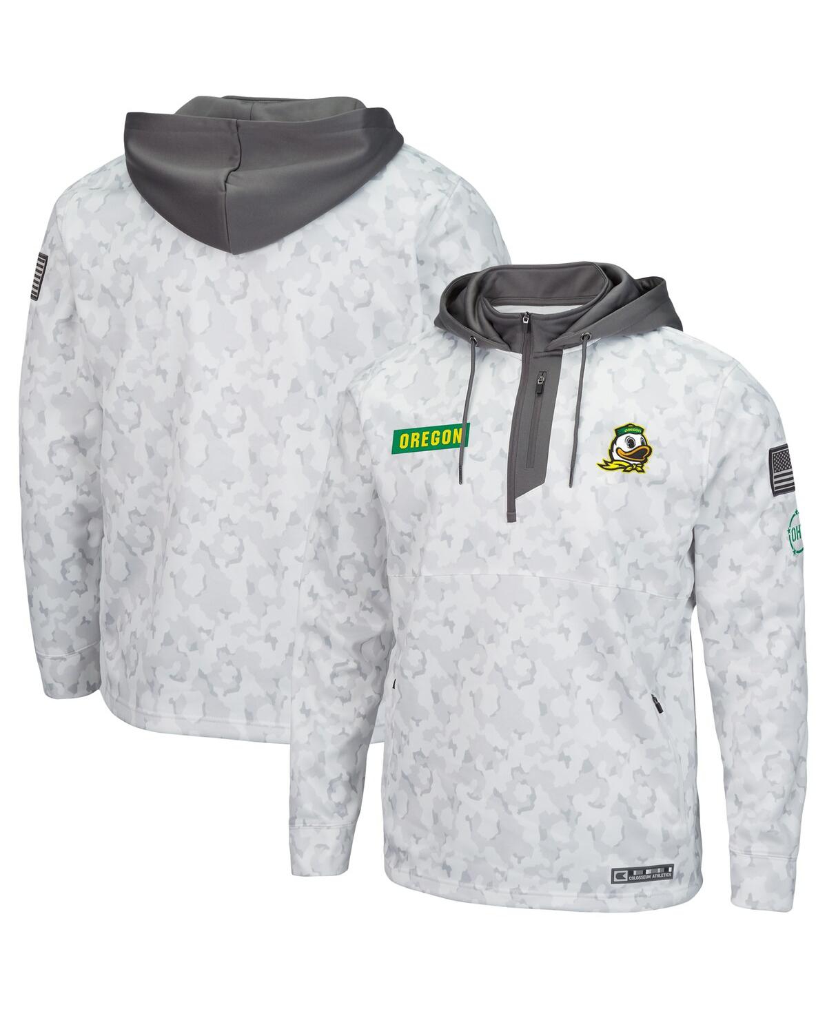 Colosseum Men's Arctic Camo Oregon Ducks Oht Military-inspired Appreciation Quarter-zip Hoodie