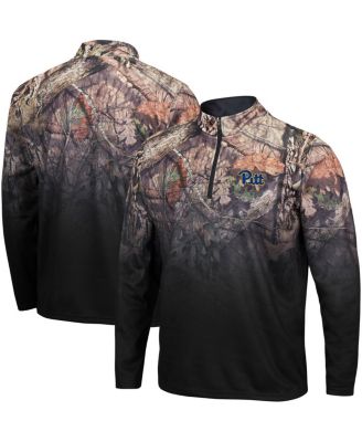 Men's Black Pitt Panthers Mossy Oak Fleet II Quarter-Zip Jacket - Macy's