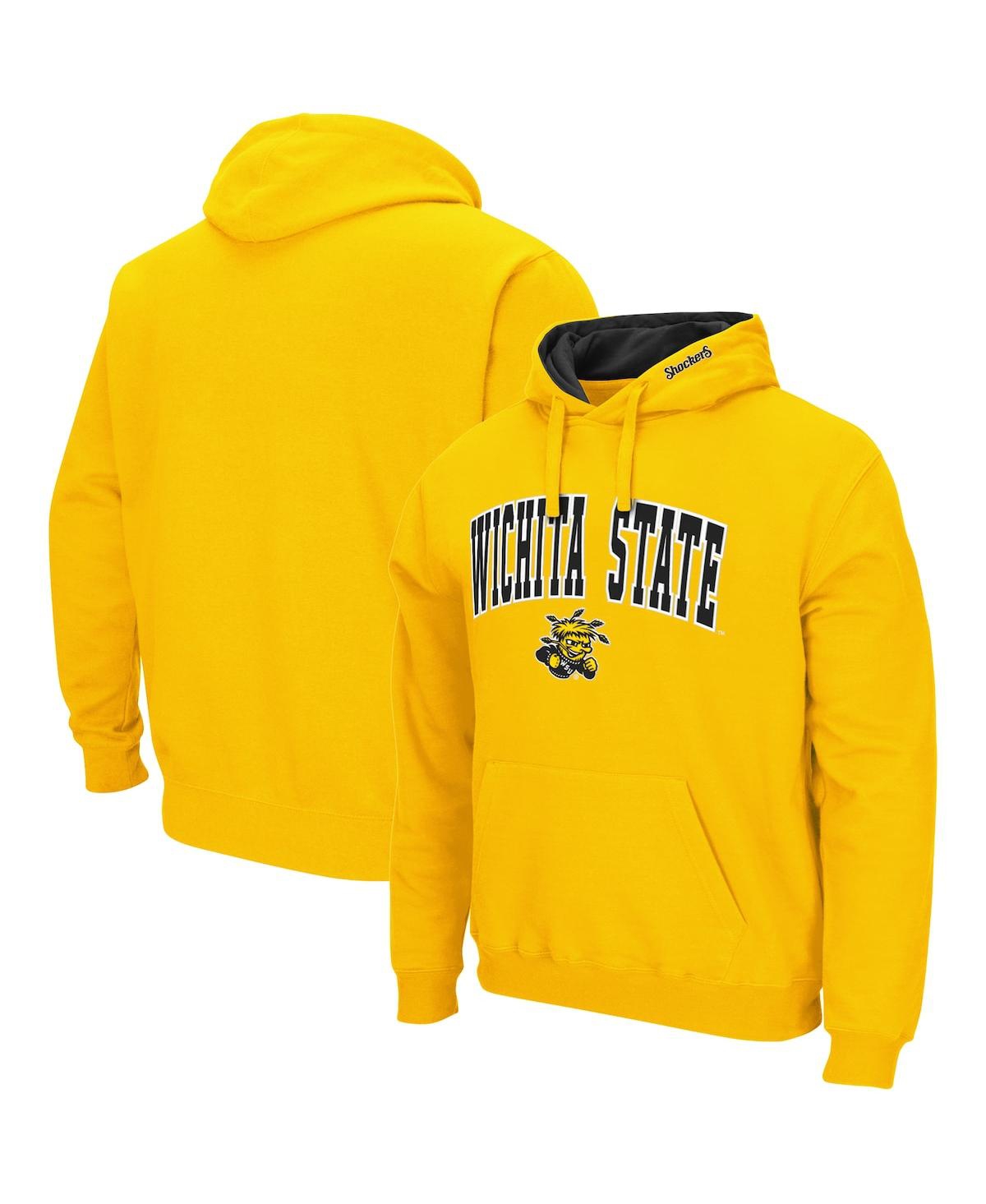 Colosseum Yellow Wichita State Shockers Arch And Logo Pullover Hoodie In Yellow