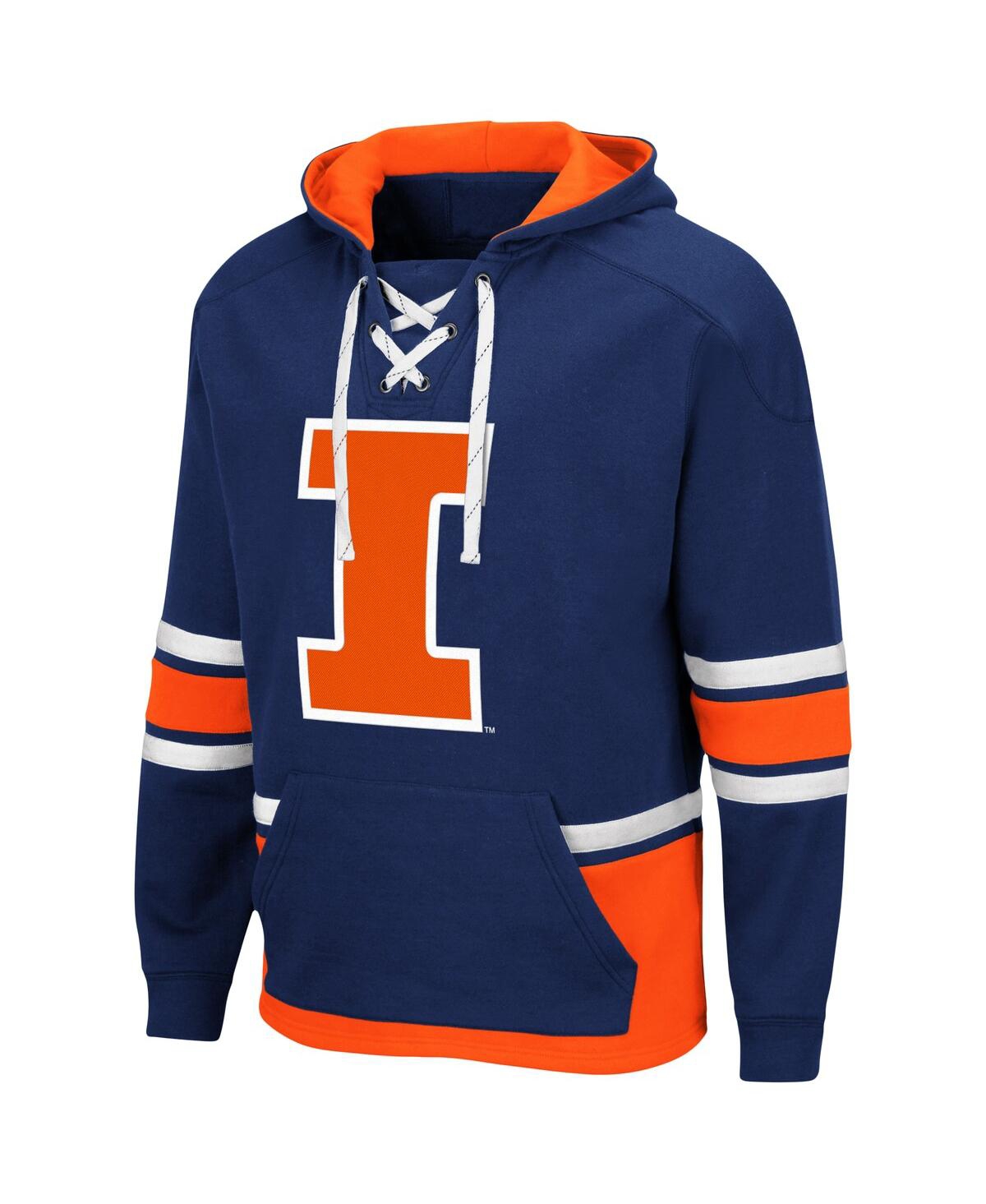 Shop Colosseum Men's Navy Illinois Fighting Illini Lace Up 3.0 Pullover Hoodie