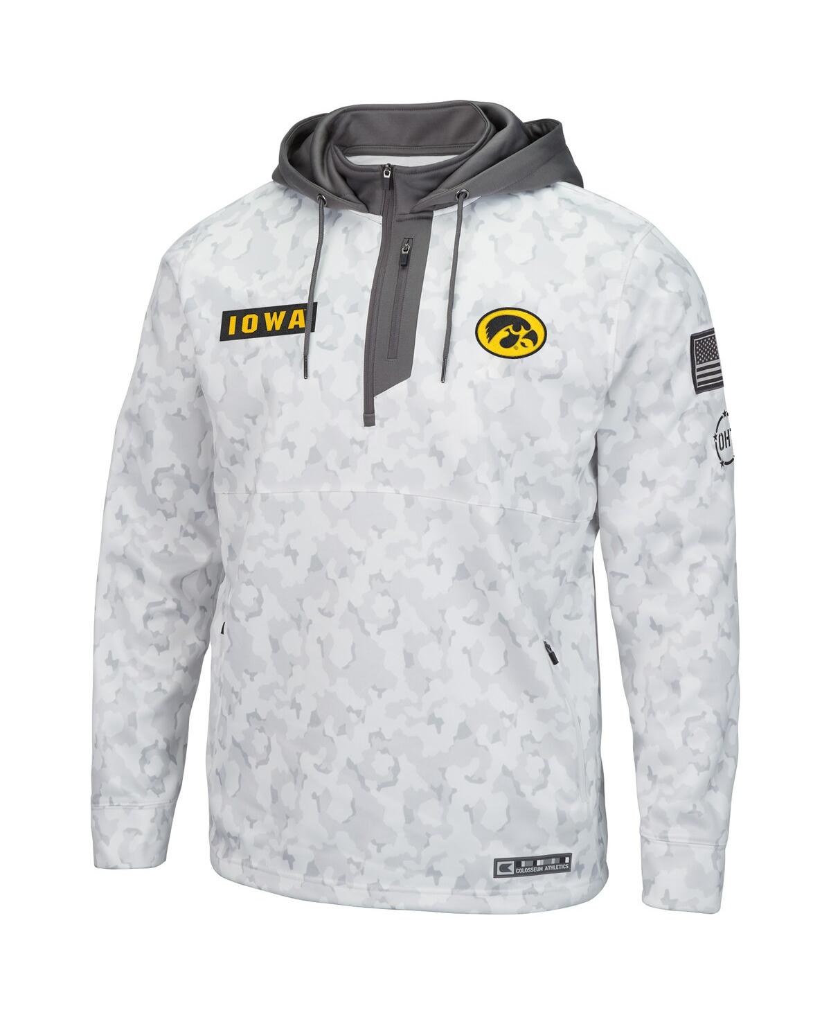 Shop Colosseum Men's Arctic Camo Iowa Hawkeyes Oht Military-inspired Appreciation Quarter-zip Hoodie