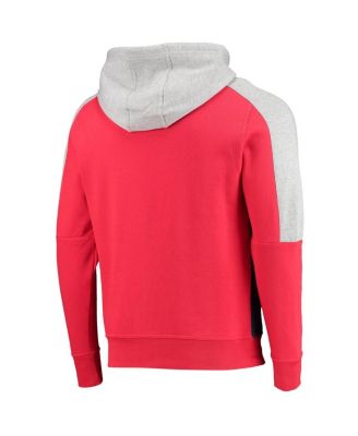Men's Red, Navy Washington Capitals Playoffs Color Block Full-Zip Hoodie