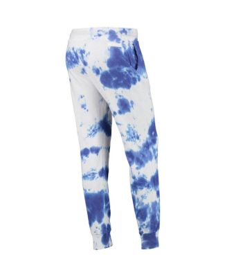 Women's White and Royal Philadelphia 76ers Melody Tie-Dye Jogger Pants