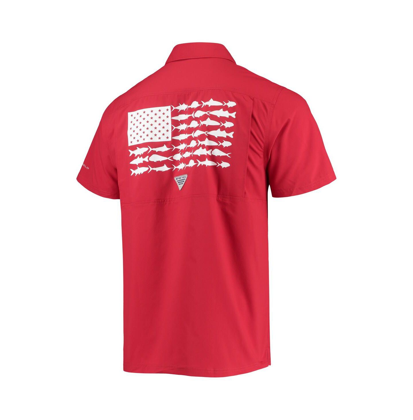 Мужская рубашка Columbia Scarlet Ohio State Buckeyes Slack Tide Camp Button-Up — фото 4