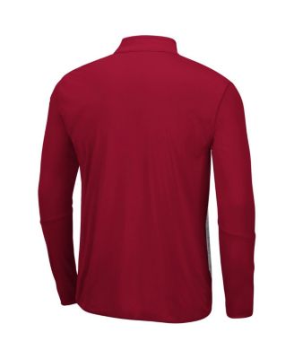 Men's Heathered Gray, Crimson Washington State Cougars Prospect Quarter-Zip Jacket
