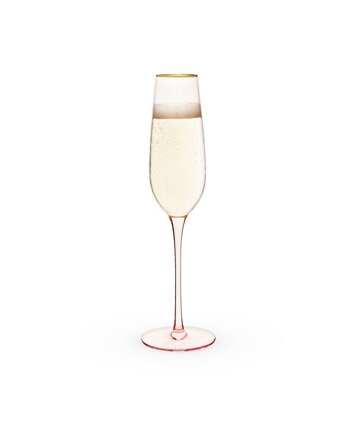 Garden Party: Rose Crystal Champagne Flute Set | Twine main image 0