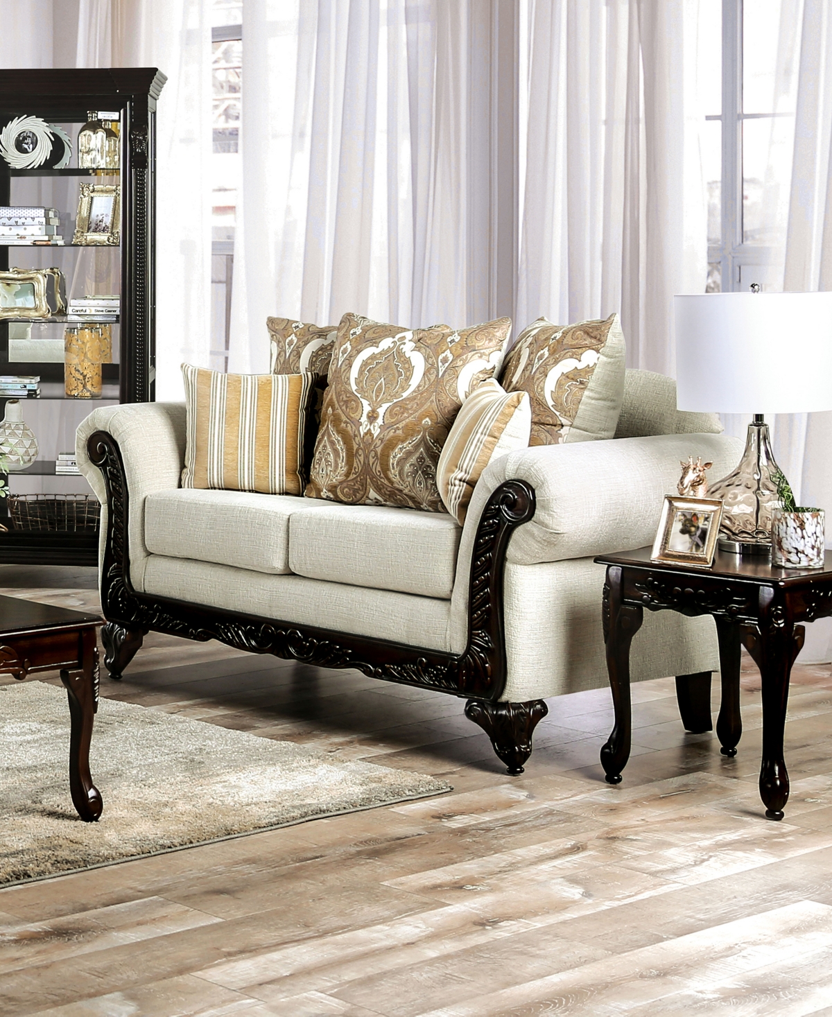 Leonidas Flared Arm Loveseat