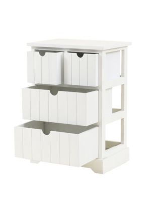 Luxen Home Beadboard Wood Cabinet