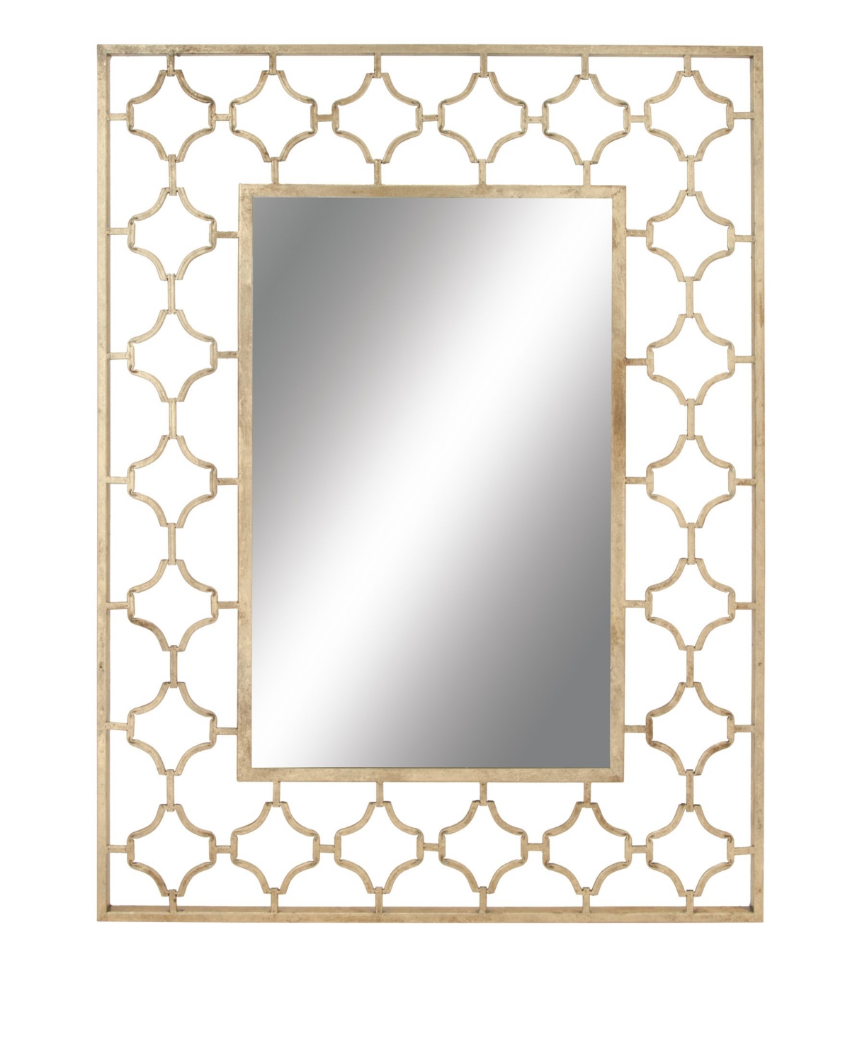Glam Metal Wall Mirror, 50" x 38" - Gold-Tone