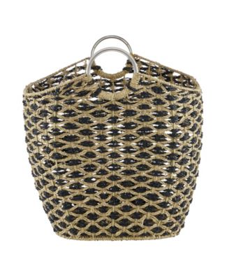 Sea Grass Bohemian Storage Basket, 18" x 21"