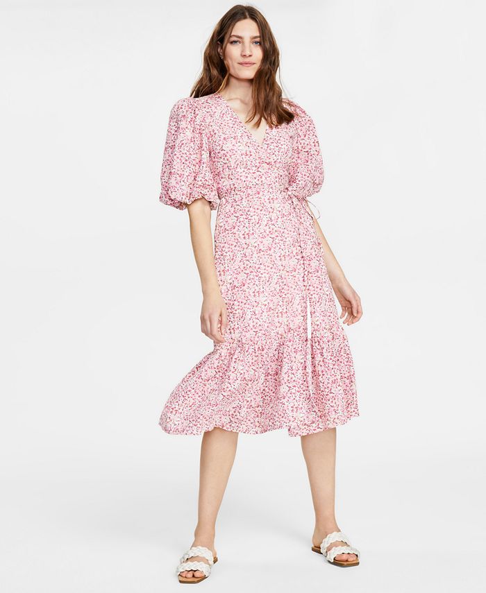 MINKPINK Floral-Print Wrap Midi Dress - Macy's