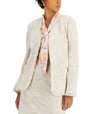 Tahari ASL - Fringe-Trim Jacket