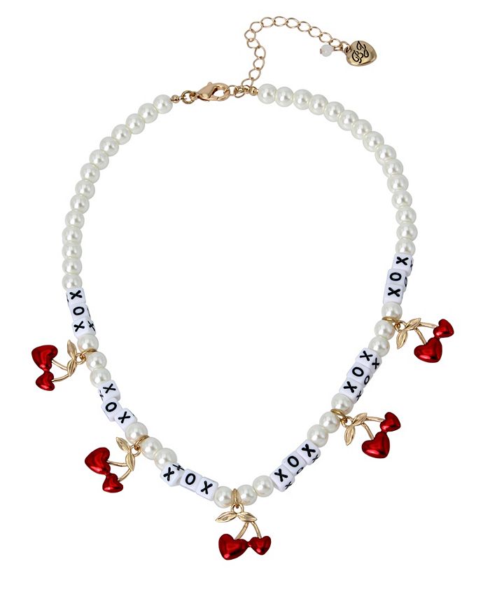 Betsey johnson cherry necklace deals
