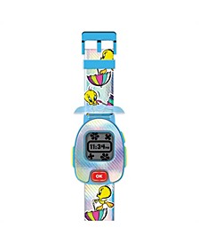American Exchange Unisex Kids Warner Bros Pink Silicone Strap Smartwatch 42.5 mm