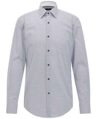 Men's Slim-Fit Geometric-Print Shirt