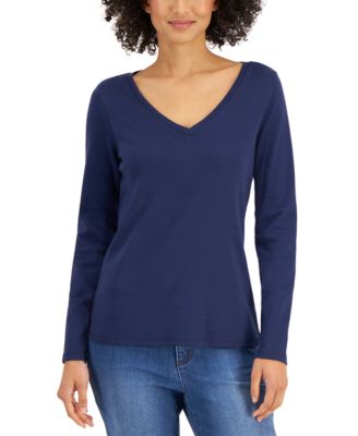 Charter Club - Petite V-Neck Top